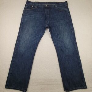Levis 501 Jeans Mens 44x32‎ Blue Straight Fit Button Fly Denim Classic Pants